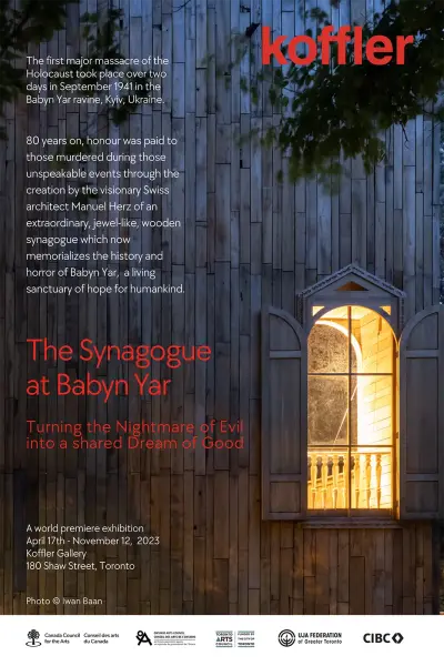exhibition poster for the Synagogue at Babyn Yar