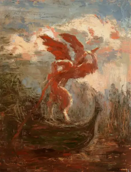 François Xavier Saint-Pierre, Traghetto. Oil on Panel, 48 x 37 cm, 2010.